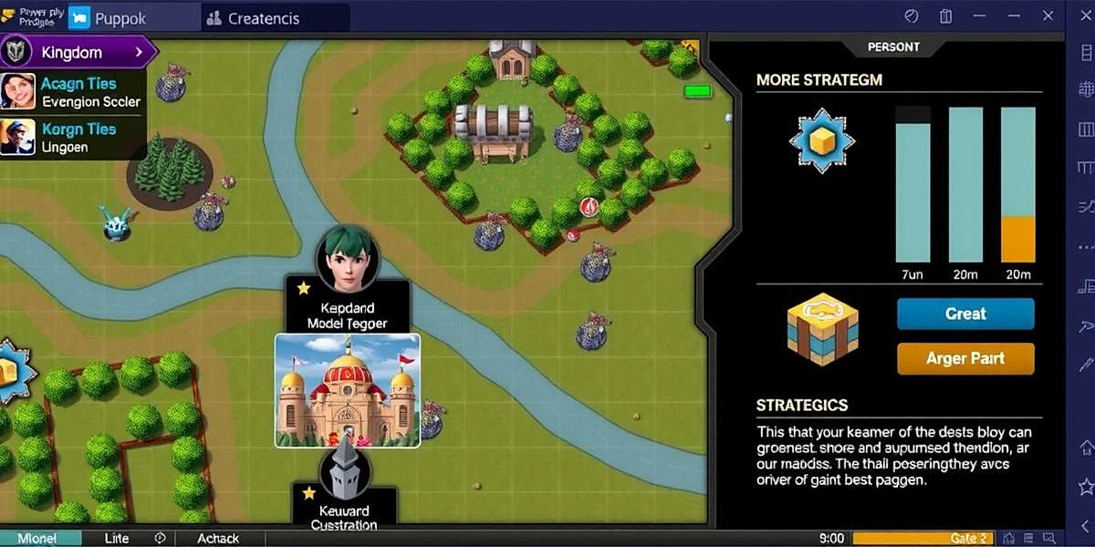 Power Play Prodigies gameplay interface showing kingdom management and strategic options