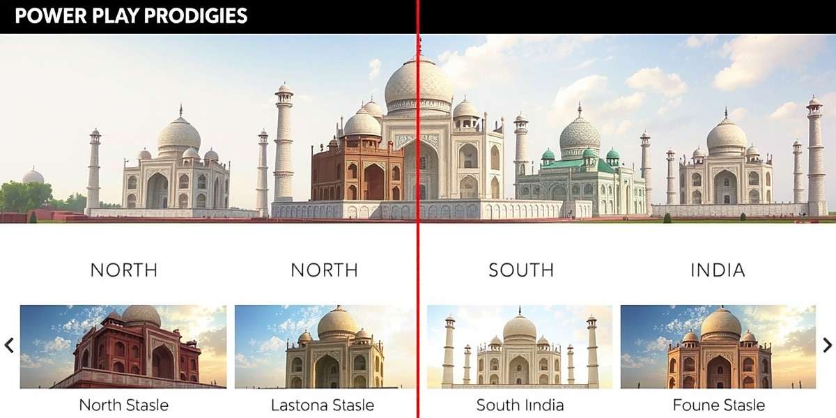 Power Play Prodigies regional variations showing different architectural styles from North and South India